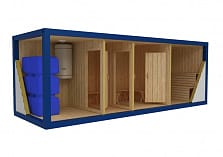 Блок-контейнер баня 7,0*2,40 с автономным водоснабжением